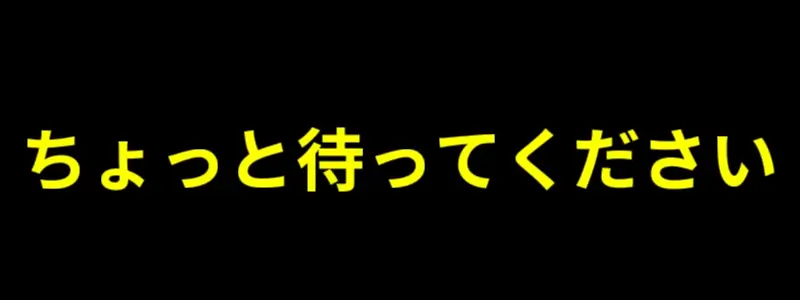 ちょっと待ってください